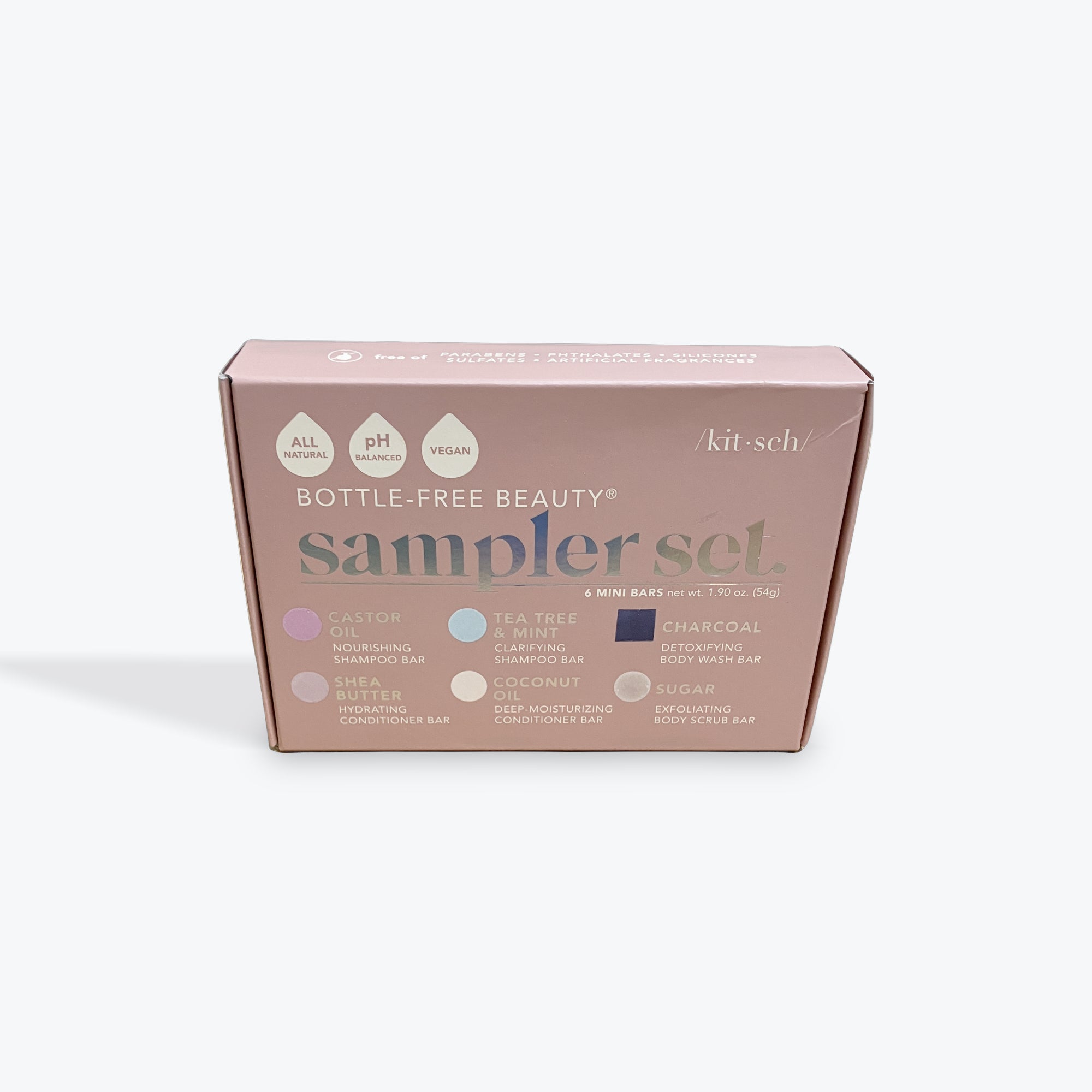 Kitsch Shampoo, Conditioner & Body Wash Bars 6 Piece Sampler Box